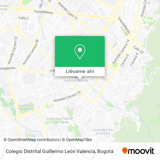 Mapa de Colegio Distrital Guillermo León Valencia