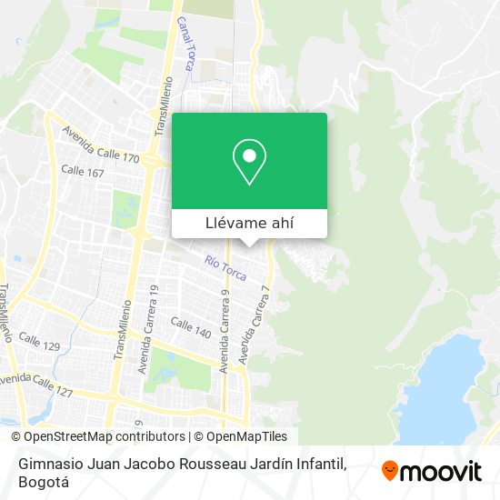 Mapa de Gimnasio Juan Jacobo Rousseau Jardín Infantil