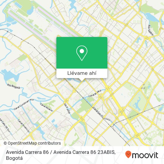 Mapa de Avenida Carrera 86 / Avenida Carrera 86 23ABIS