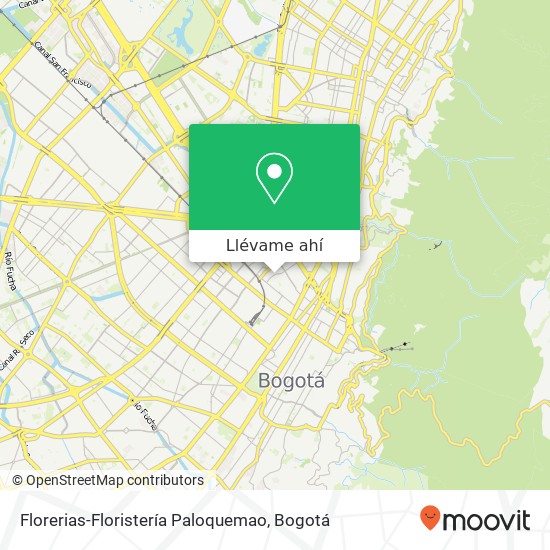 Mapa de Florerias-Floristería Paloquemao