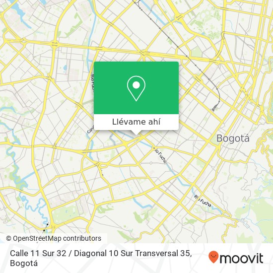 Mapa de Calle 11 Sur 32 / Diagonal 10 Sur Transversal 35