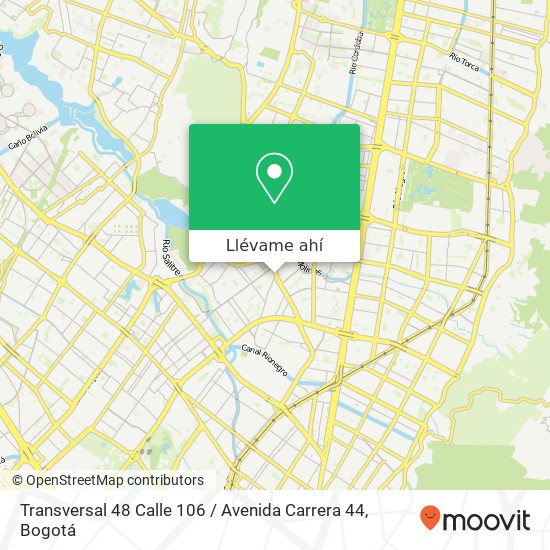 Mapa de Transversal 48 Calle 106 / Avenida Carrera 44