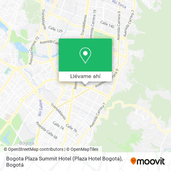 Mapa de Bogota Plaza Summit Hotel