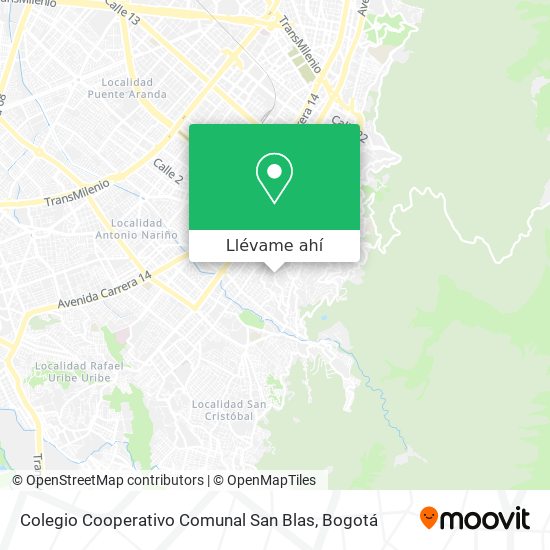 Mapa de Colegio Cooperativo Comunal San Blas