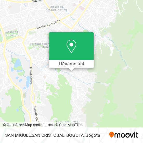 Mapa de SAN MIGUEL,SAN CRISTOBAL, BOGOTA