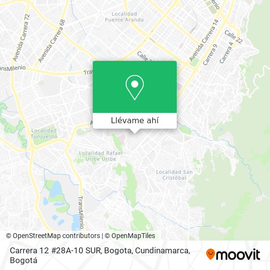 Mapa de Carrera 12 #28A-10 SUR, Bogota, Cundinamarca