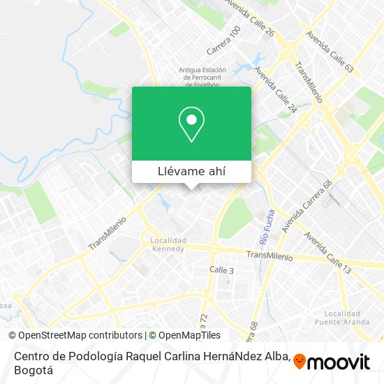 Mapa de Centro de Podología Raquel Carlina HernáNdez Alba