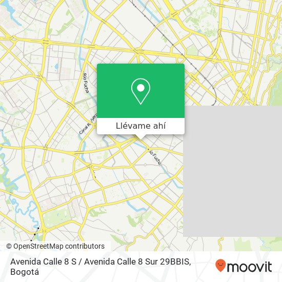 Mapa de Avenida Calle 8 S / Avenida Calle 8 Sur 29BBIS