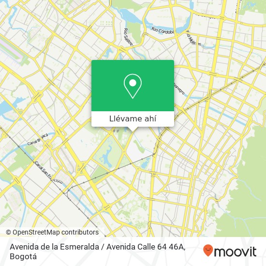 Mapa de Avenida de la Esmeralda / Avenida Calle 64 46A