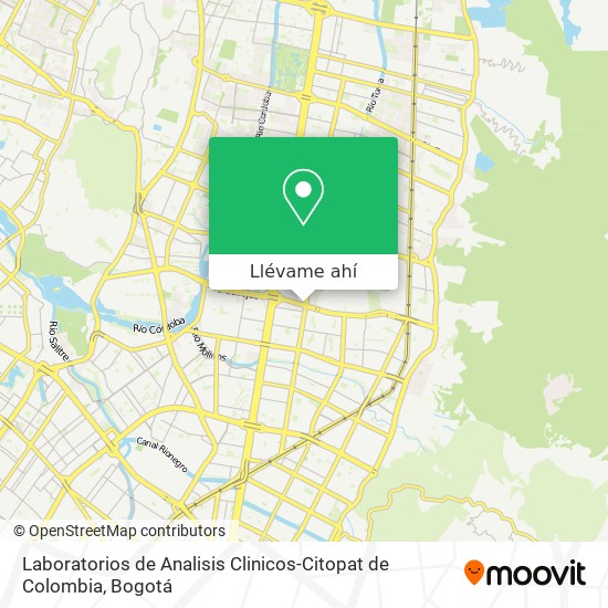 Mapa de Laboratorios de Analisis Clinicos-Citopat de Colombia