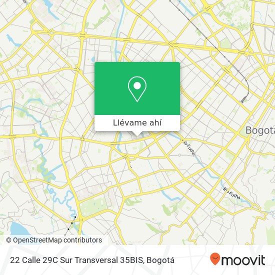 Mapa de 22 Calle 29C Sur Transversal 35BIS