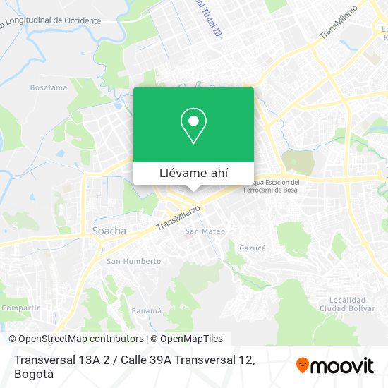 Mapa de Transversal 13A 2 / Calle 39A Transversal 12
