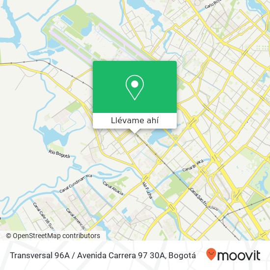 Mapa de Transversal 96A / Avenida Carrera 97 30A