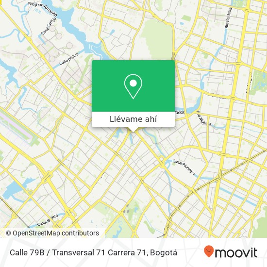 Mapa de Calle 79B / Transversal 71 Carrera 71