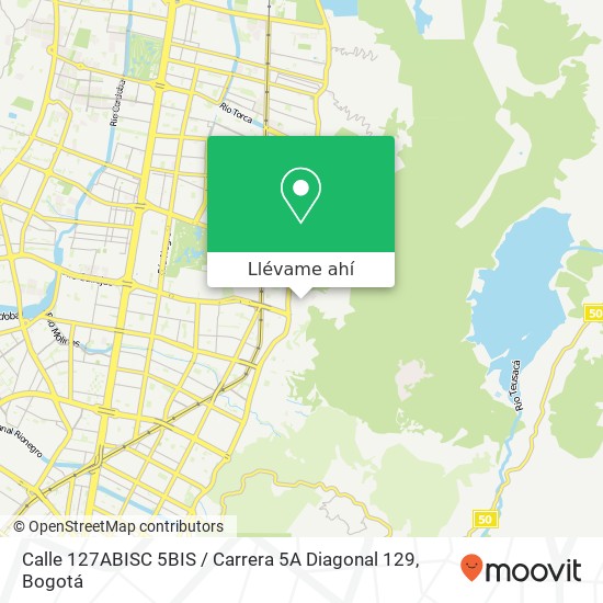 Mapa de Calle 127ABISC 5BIS / Carrera 5A Diagonal 129