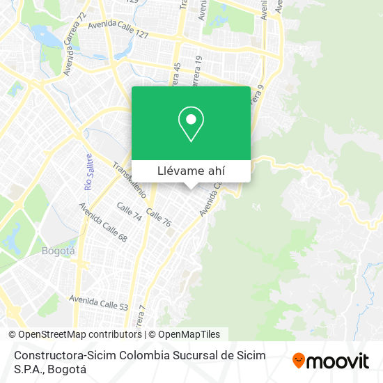 Mapa de Constructora-Sicim Colombia Sucursal de Sicim S.P.A.