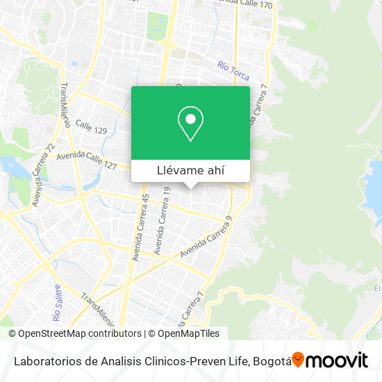 Mapa de Laboratorios de Analisis Clinicos-Preven Life