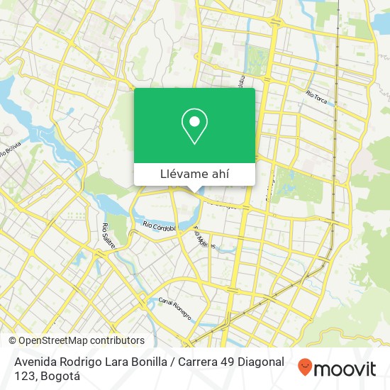 Mapa de Avenida Rodrigo Lara Bonilla / Carrera 49 Diagonal 123