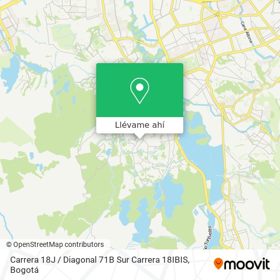 Mapa de Carrera 18J / Diagonal 71B Sur Carrera 18IBIS