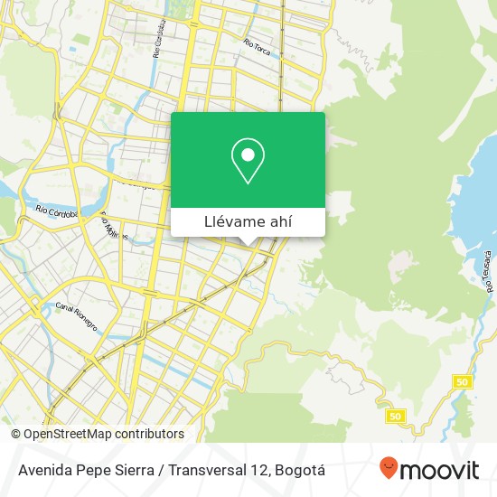 Mapa de Avenida Pepe Sierra / Transversal 12