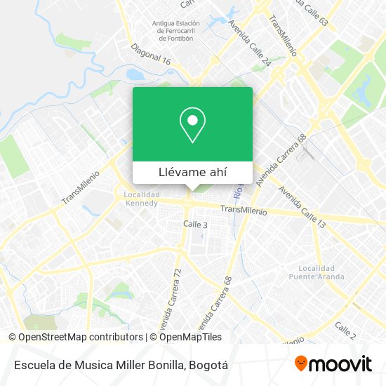 Mapa de Escuela de Musica Miller Bonilla