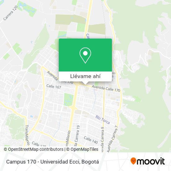 Mapa de Campus 170 - Universidad Ecci