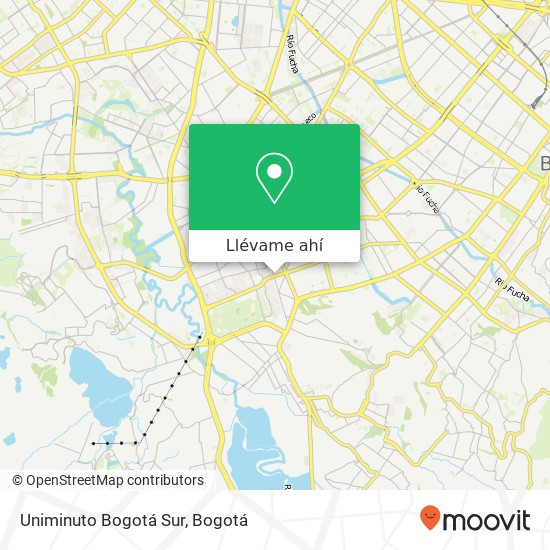 Mapa de Uniminuto Bogotá Sur