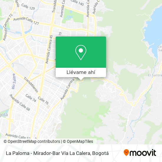 Mapa de La Paloma - Mirador-Bar Vía La Calera