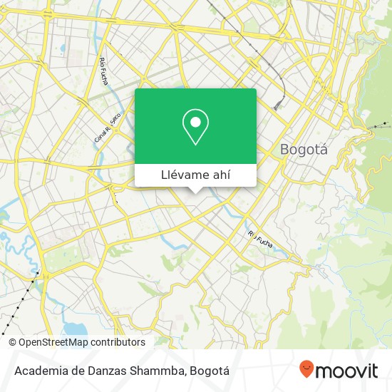 Mapa de Academia de Danzas Shammba