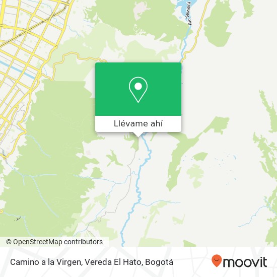 Mapa de Camino a la Virgen, Vereda El Hato