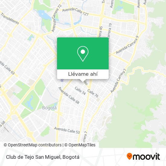 Mapa de Club de Tejo San Miguel