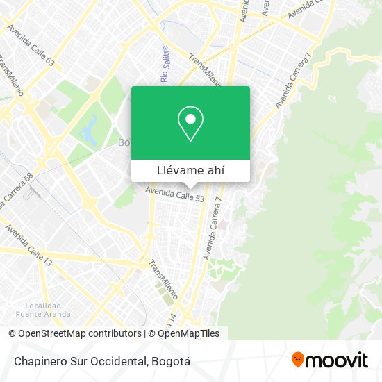 Mapa de Chapinero Sur Occidental