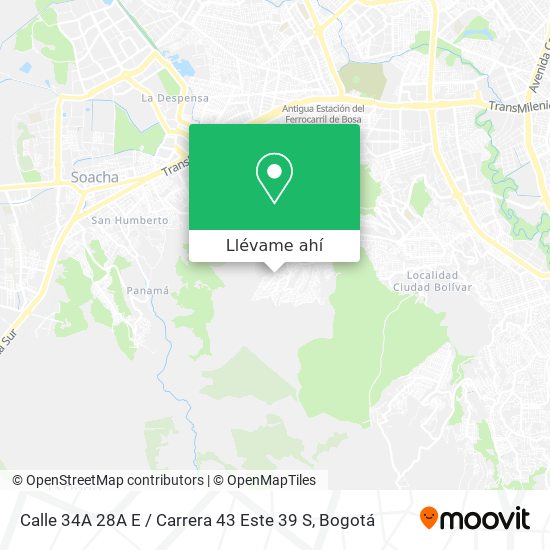 Mapa de Calle 34A 28A E / Carrera 43 Este 39 S