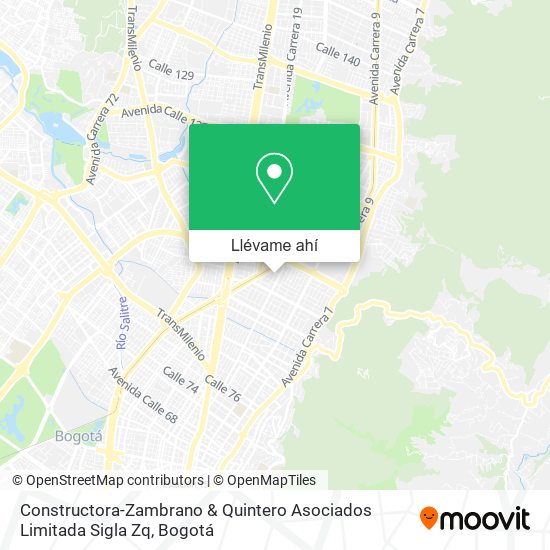 Mapa de Constructora-Zambrano & Quintero Asociados Limitada Sigla Zq