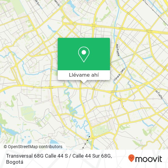 Mapa de Transversal 68G Calle 44 S / Calle 44 Sur 68G