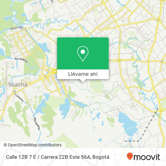 Mapa de Calle 12B 7 E / Carrera 22B Este 56A