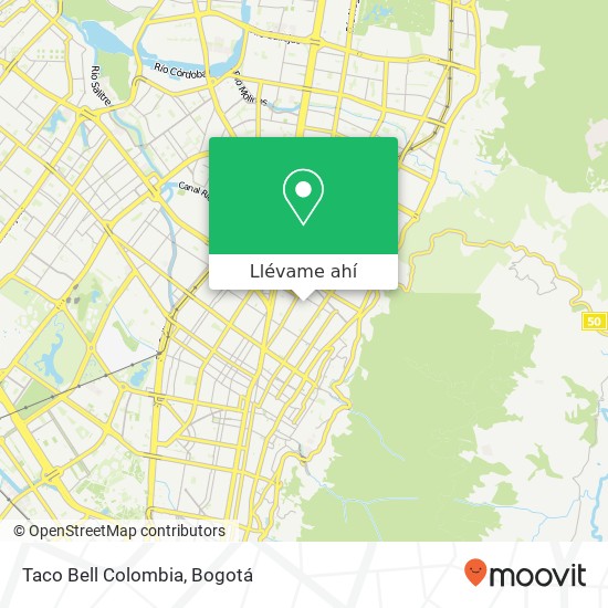 Mapa de Taco Bell Colombia