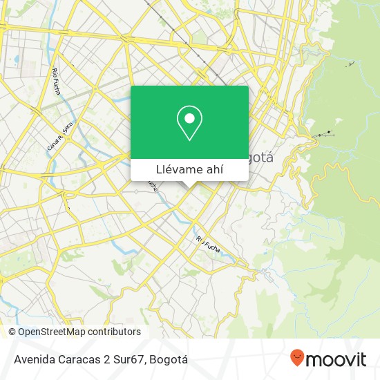 Mapa de Avenida Caracas 2 Sur67