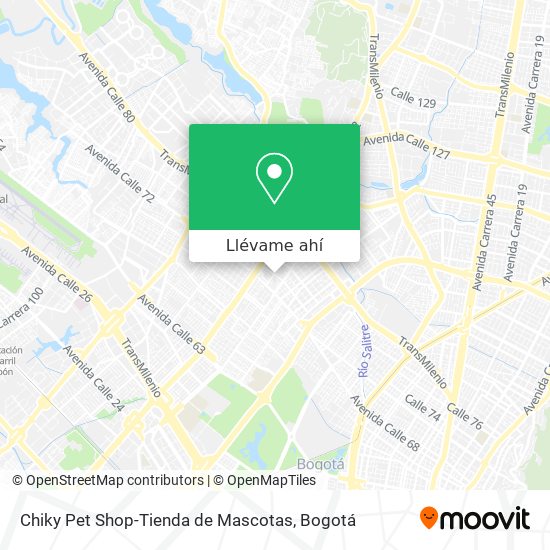 Mapa de Chiky Pet Shop-Tienda de Mascotas