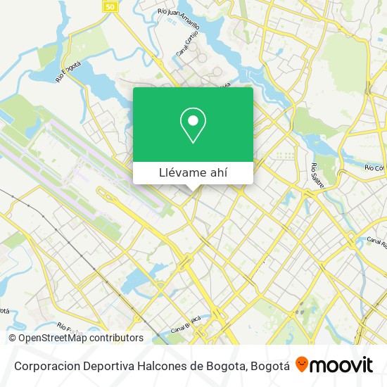 Mapa de Corporacion Deportiva Halcones de Bogota