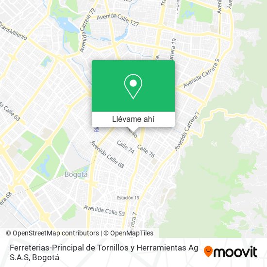 Mapa de Ferreterias-Principal de Tornillos y Herramientas Ag S.A.S