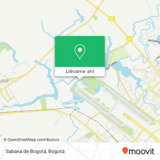 Mapa de Sabana de Bogotá