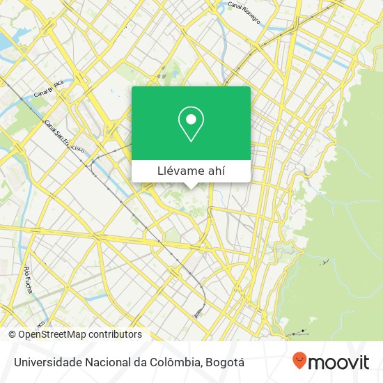 Mapa de Universidade Nacional da Colômbia