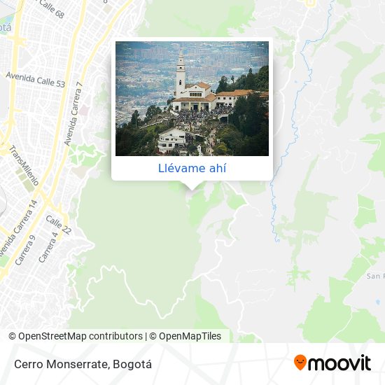 Mapa de Cerro Monserrate