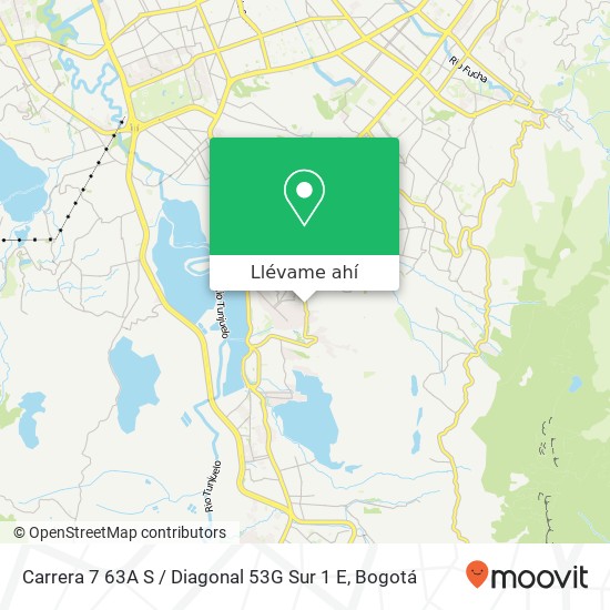 Mapa de Carrera 7 63A S / Diagonal 53G Sur 1 E