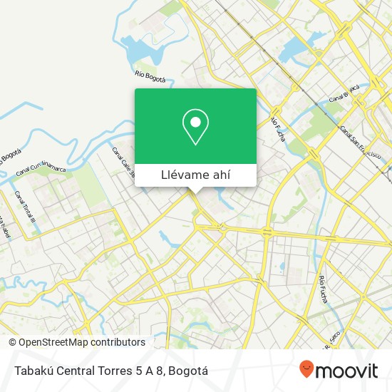 Mapa de Tabakú Central Torres 5 A 8