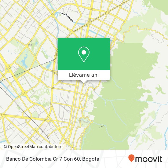 Mapa de Banco De Colombia Cr 7 Con 60
