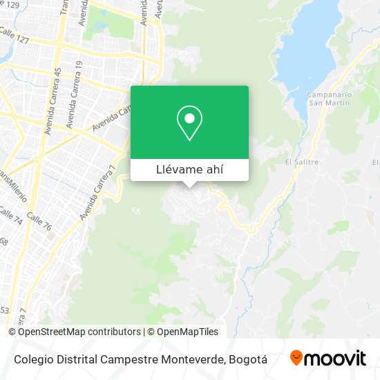 Mapa de Colegio Distrital Campestre Monteverde