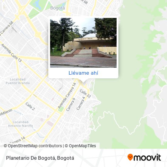 Mapa de Planetario De Bogotá