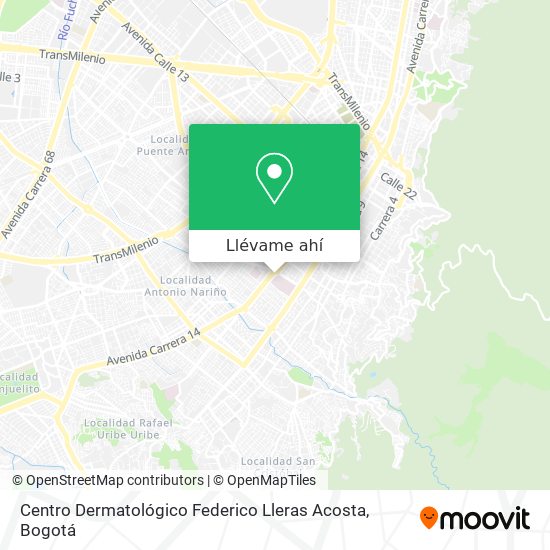 Mapa de Centro Dermatológico Federico Lleras Acosta